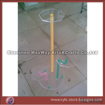 Clear Finely Designed 3 Tiers Lucite Cupcake Stand Rack